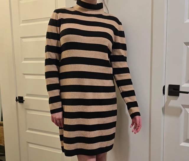 J Crew stripped dress XL fits like medium 45$ obo