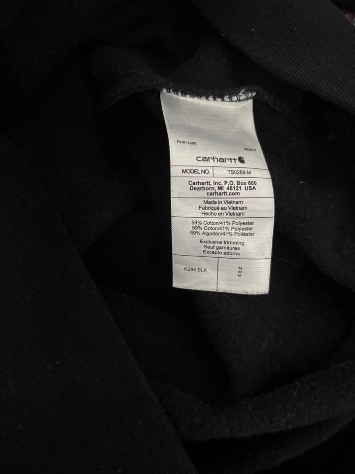 Carhartt Men's Logo Sleeve Pullover Hoodie - like new, Size Med - photo 4