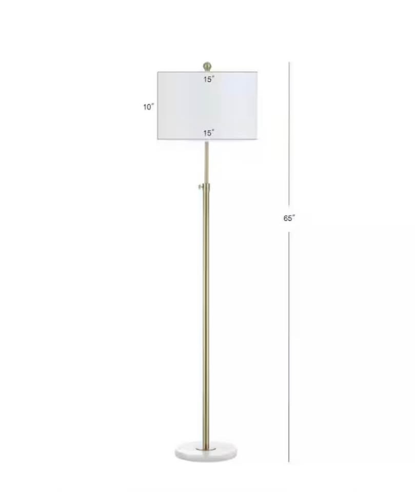 Brass & Marble Floor Lamp – Excellent Condition - photo 4
