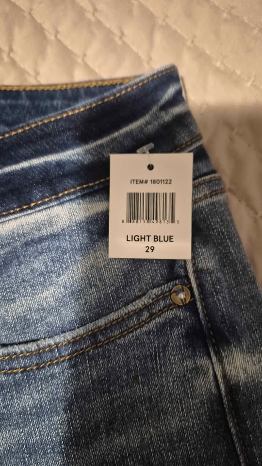 VIGOSS Crop Straight Jeans Light Blue Size 29 - photo 3