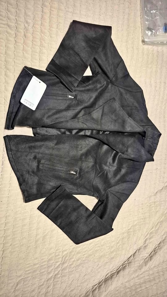 Black Jacket/Top with Zippers - Size S - New with Tags
