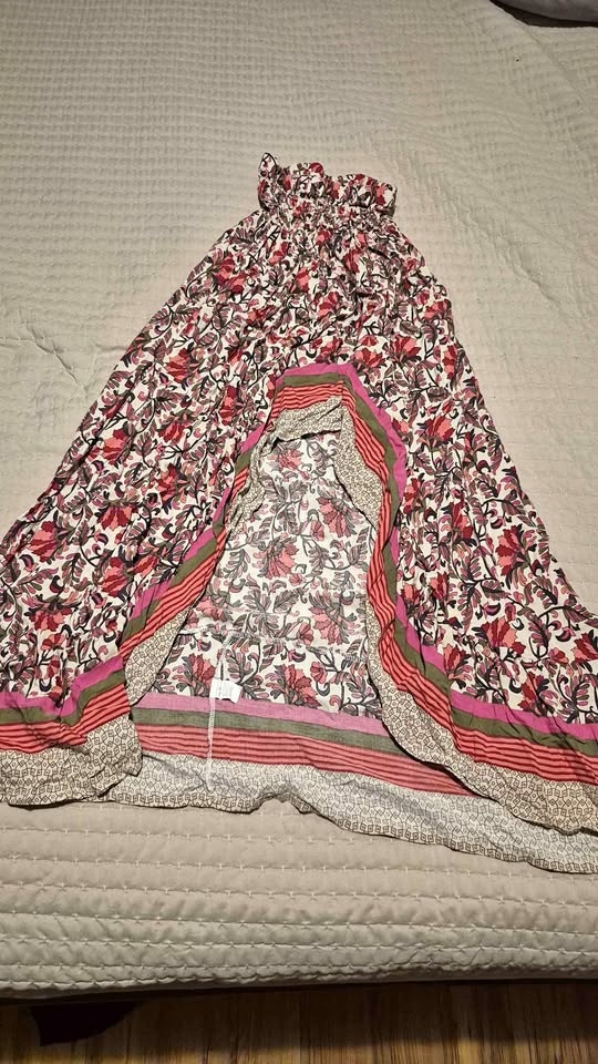 Floral Maxi High Low Skirt - Small
