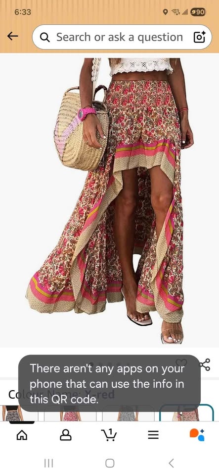 Floral Maxi High Low Skirt - Small - photo 2