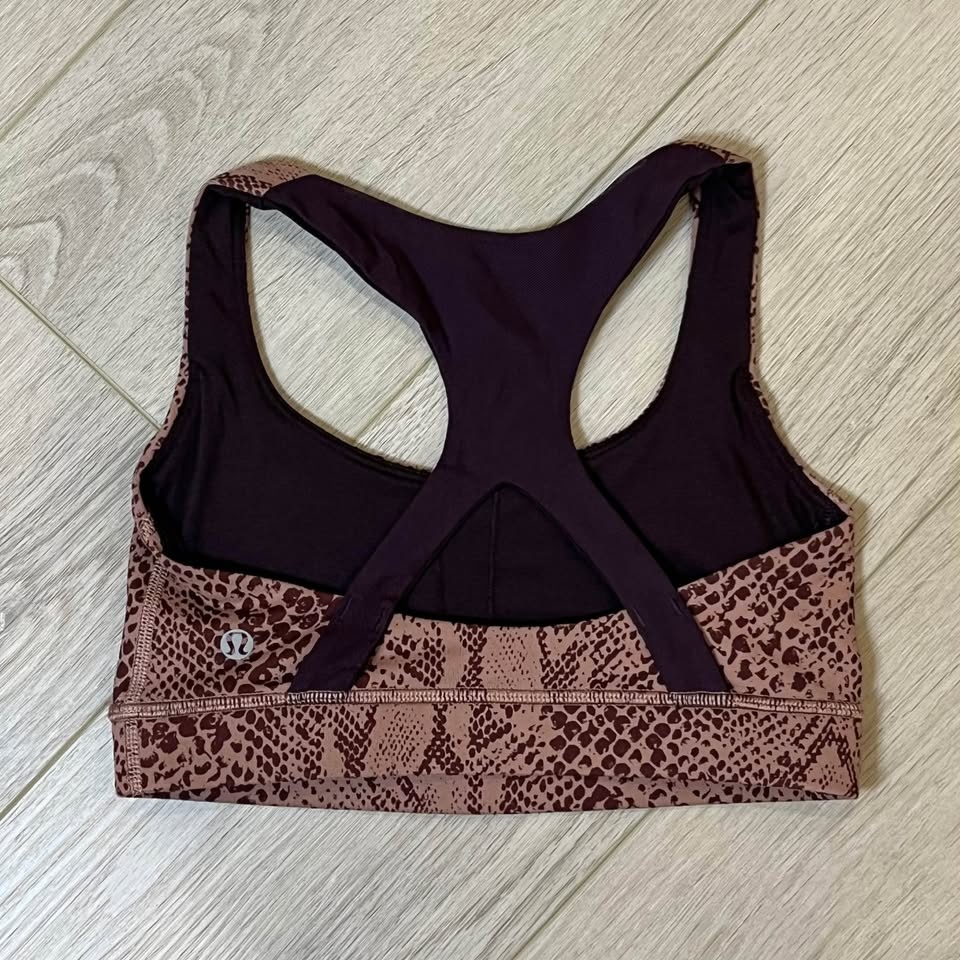 Lululemon Burgundy Snake Print Sports Bra - Size 2 - photo 2