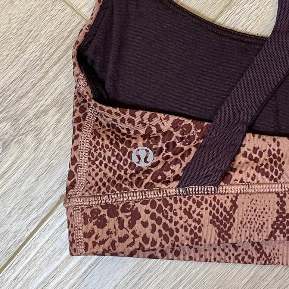 Lululemon Burgundy Snake Print Sports Bra - Size 2 - photo 3