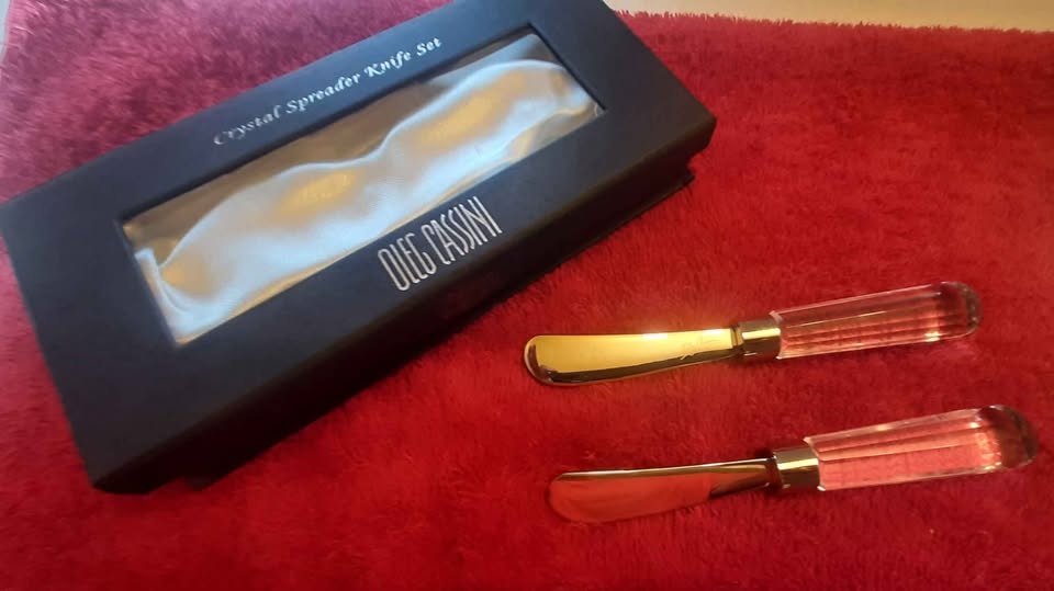 Oleg Cassini Crystal Spreader Knives (Butter/Cheese) - photo 2