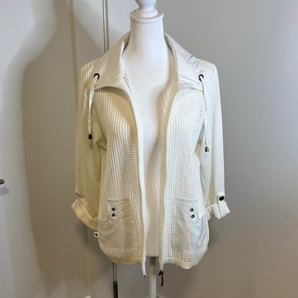 ALLISON DALEY Cream Coloured Mesh Jacket - photo 3