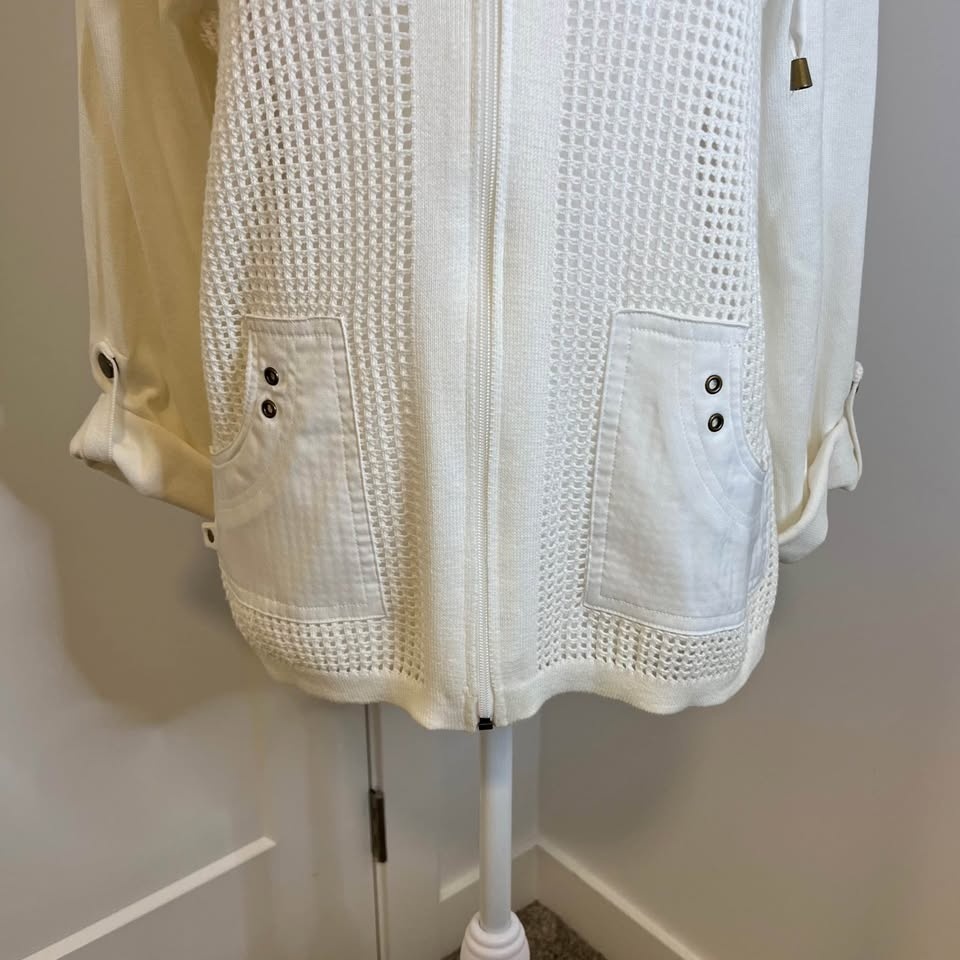 ALLISON DALEY Cream Coloured Mesh Jacket - photo 5