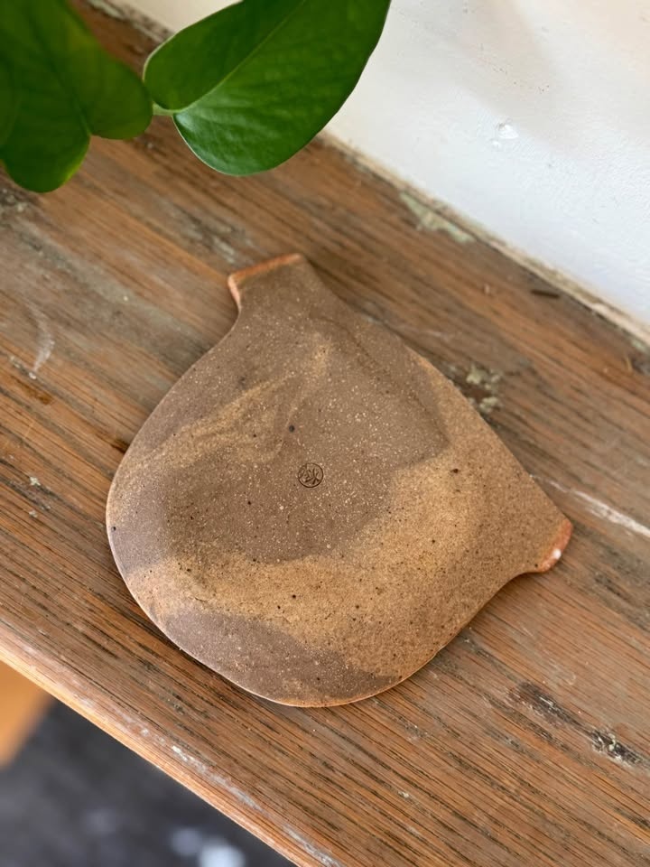 Signed Studio Pottery Dish 6” - Japanese Wabi Sabi Stoneware - photo 3