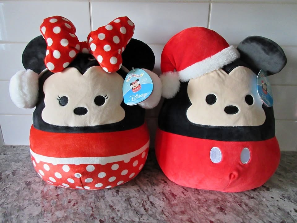 Squishmellow Minnie & Mickey Mouse Holiday Plush Set