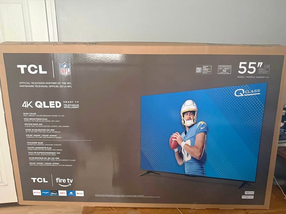 TCL 55” 4K QLED Smart TV with Fire TV OS