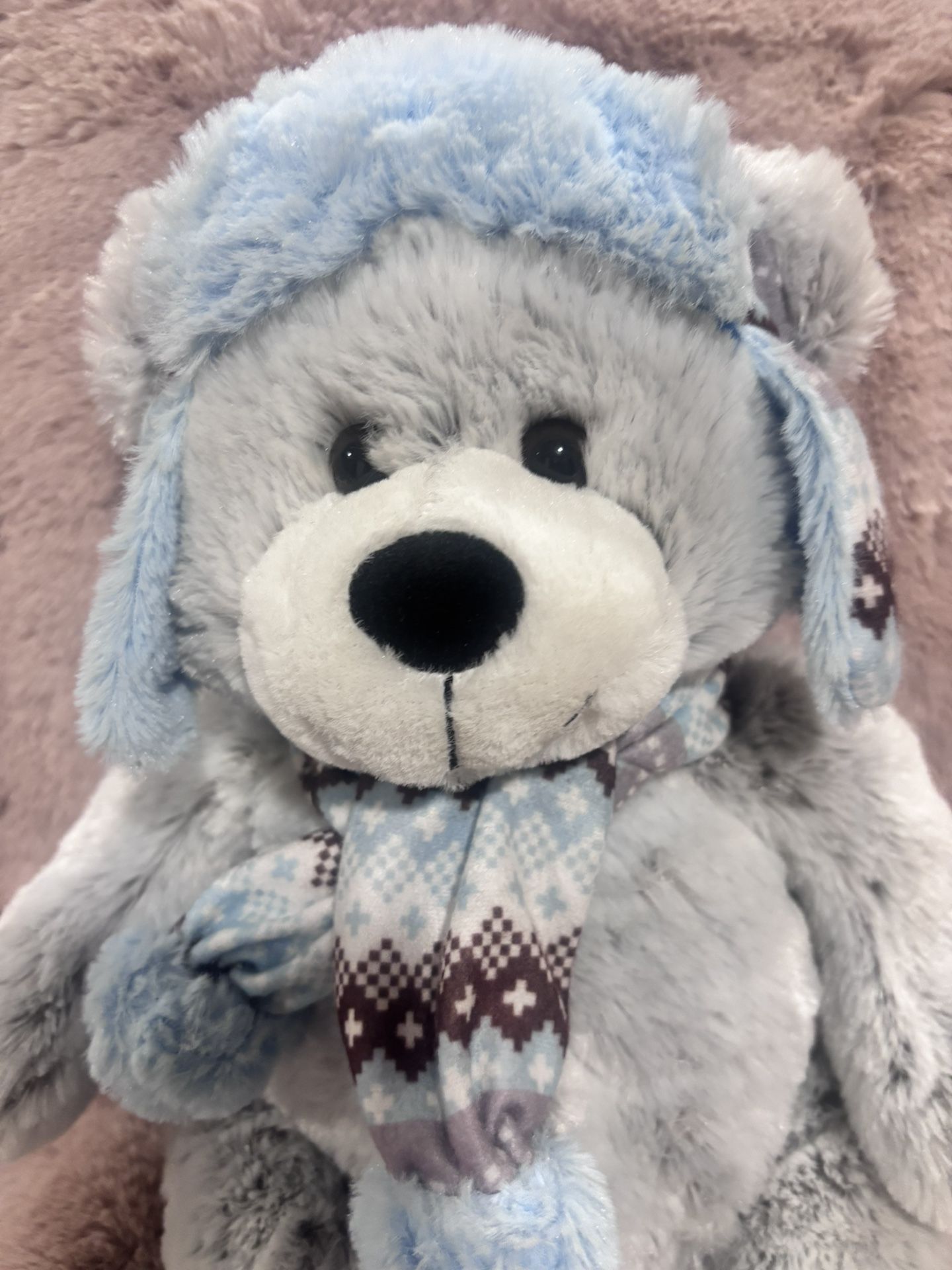 Hug Fun International Plush Bear – 17.5” Super Soft Winter Bear - photo 4