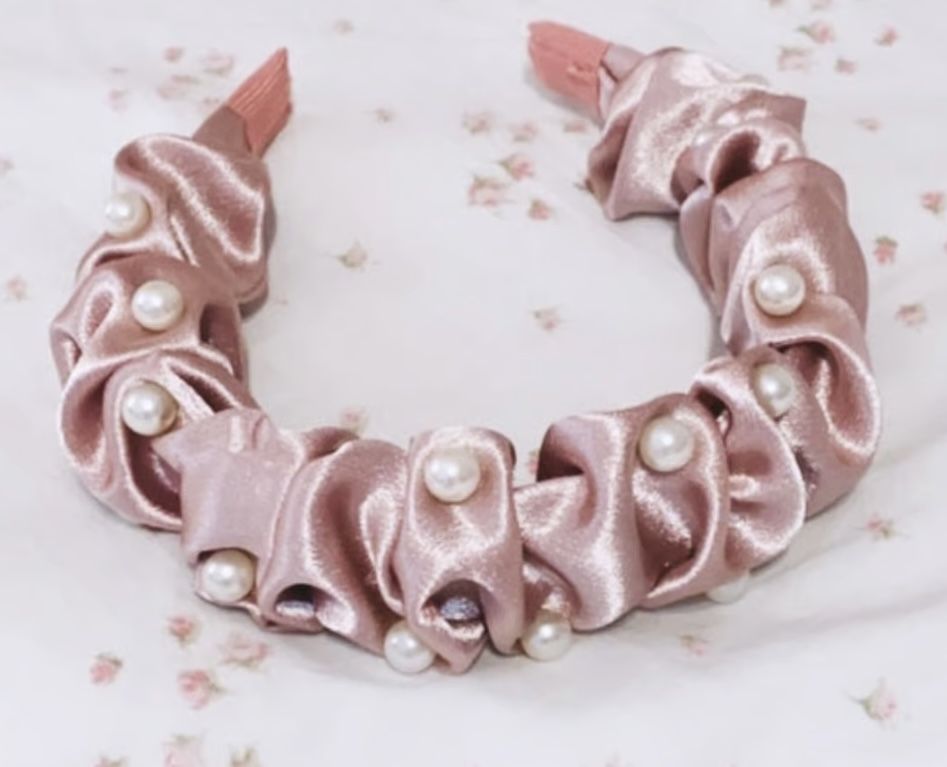 Love, Fire Mauve Lace Peplum Top + Scrunchie Pearl Headband | Si - photo 2
