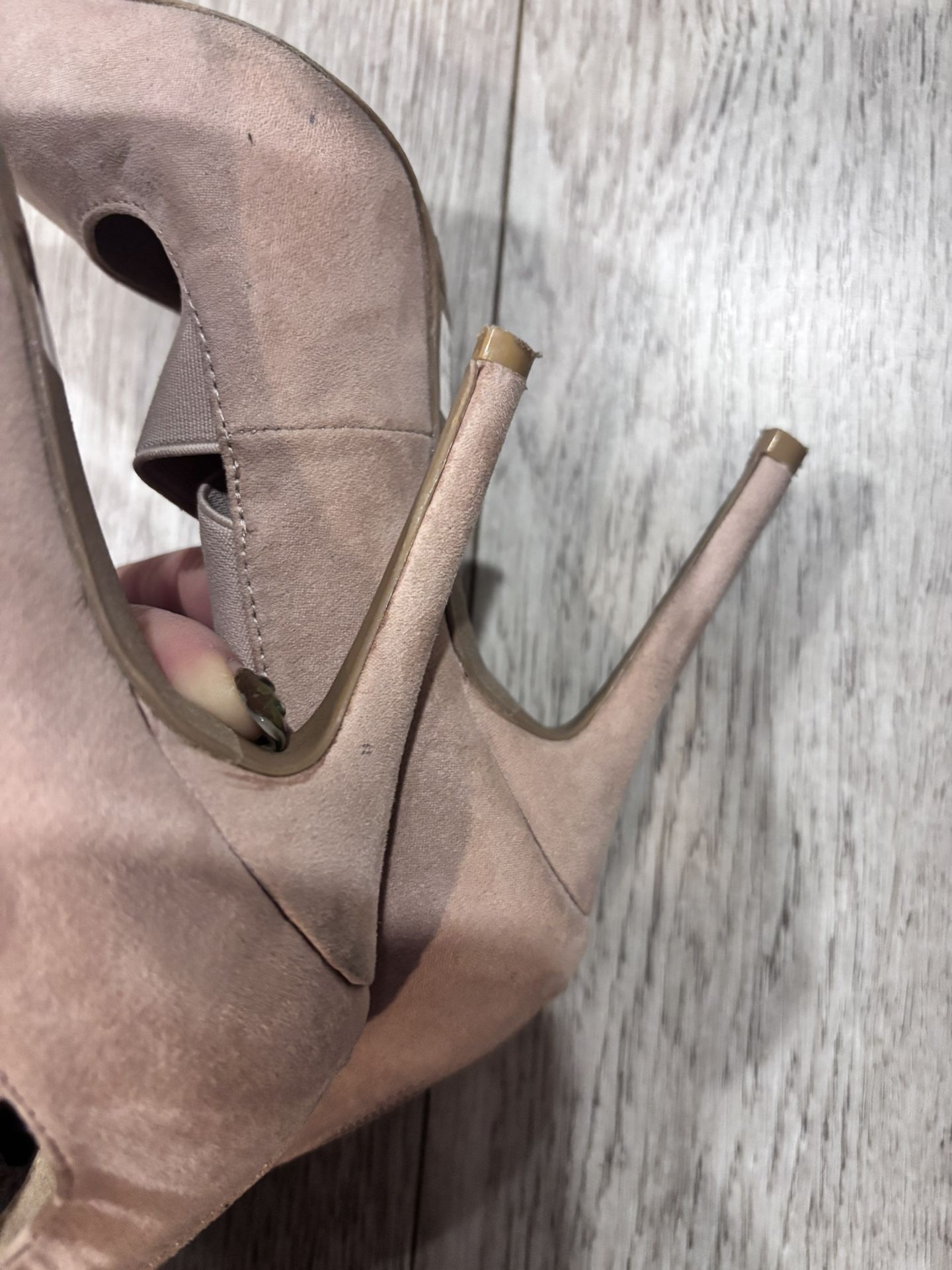 Wild Diva Nude/Blush Heels - Size 6 - photo 2