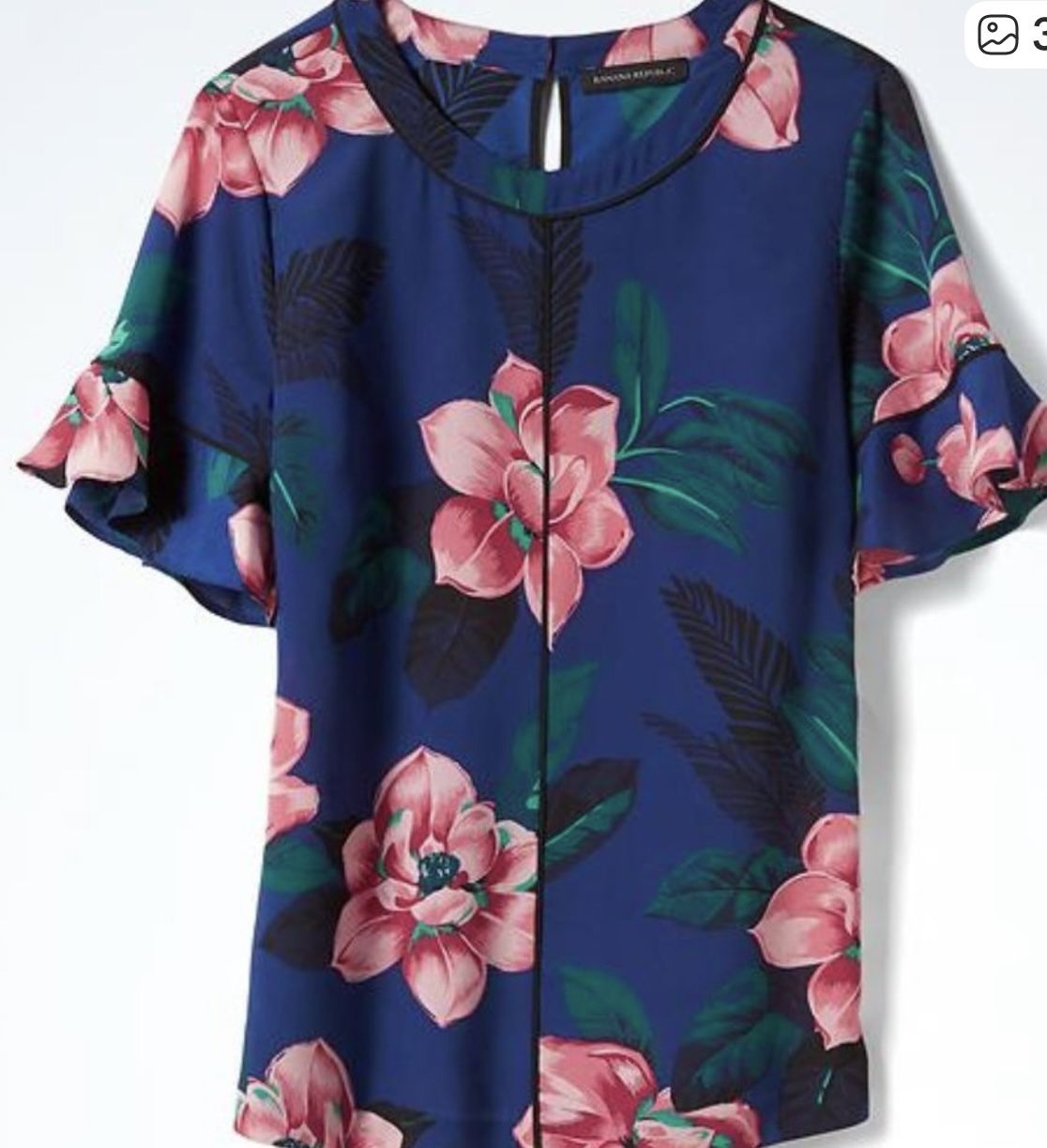 Banana Republic Tropical Floral Blouse - Size L - NWOT - photo 3
