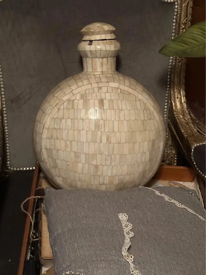Large Bone and Metal Mosaic Vessel from Moracco thumbnail