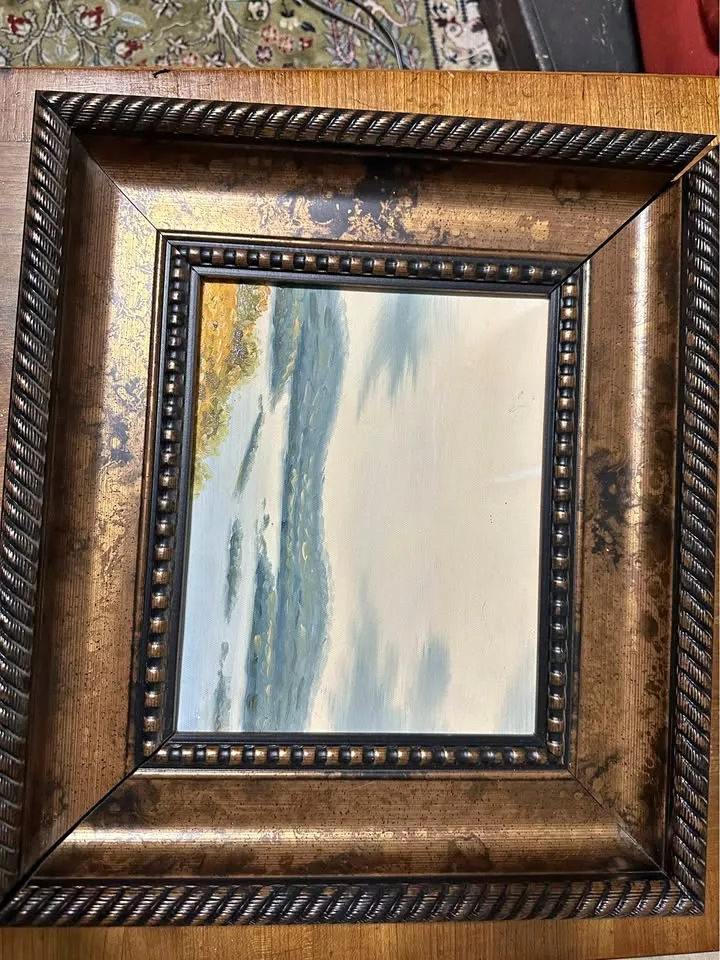 Authenticated original Oil painting of a riverscape scene thumbnail