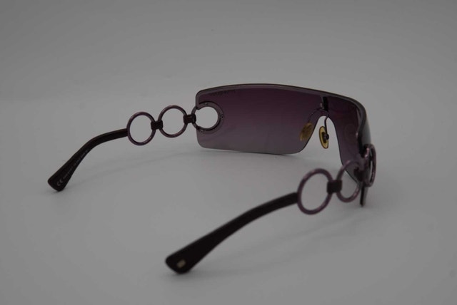 YSL Purple Metal Ring Sunglasses - photo 2