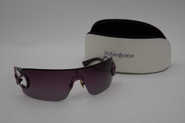 YSL Purple Metal Ring Sunglasses - photo 3