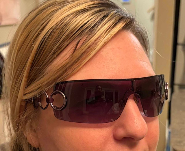 YSL Purple Metal Ring Sunglasses - photo 4