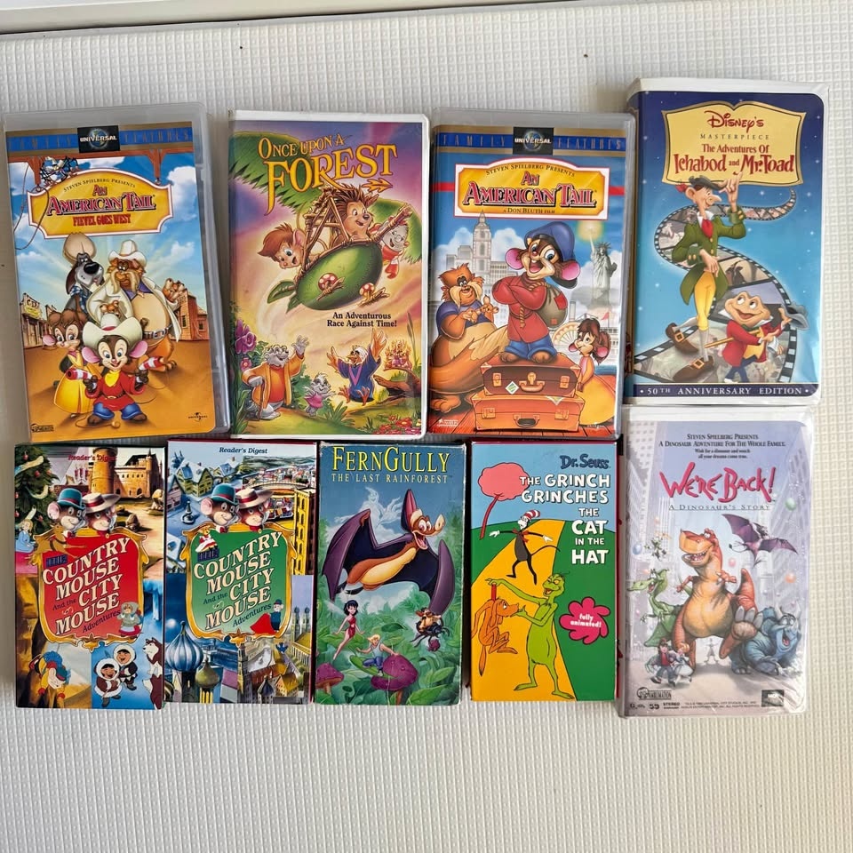 Animated VHS Movie Lot - American Tail, Disney, Dr Seuss & More!