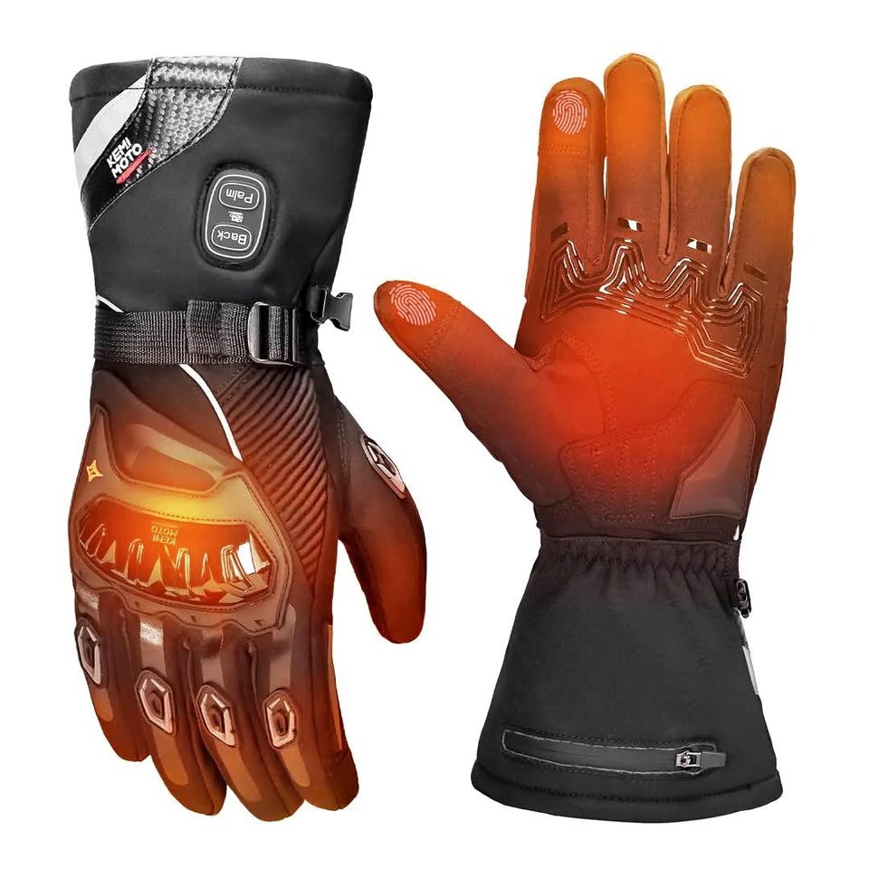 Heated Motorcycle Gloves, 3 Heating Modes, 2500mAH Battery