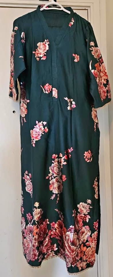 Floral silk suit