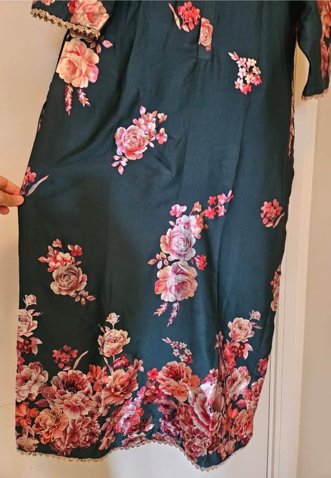 Floral silk suit - photo 5
