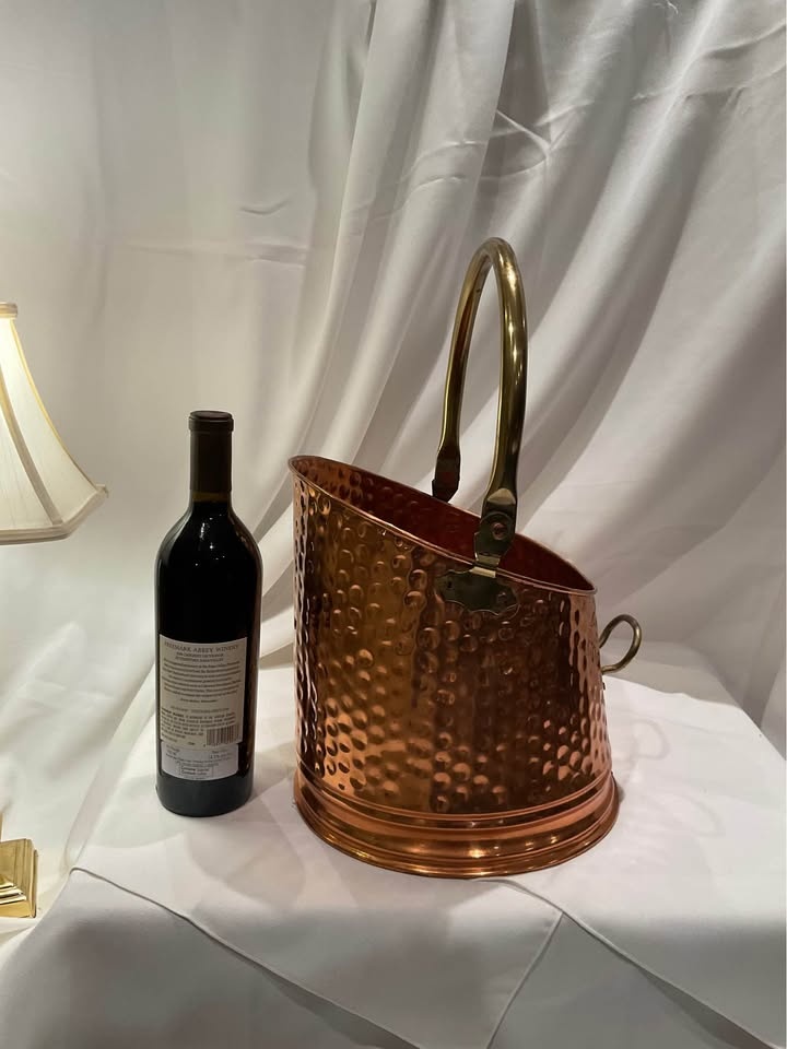 Copper Brass Hammered Shuttle Made In England - Kettle - Planter - photo 2