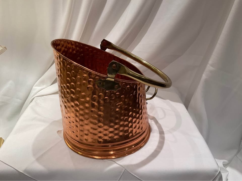 Copper Brass Hammered Shuttle Made In England - Kettle - Planter - photo 3