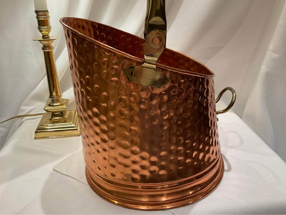 Copper Brass Hammered Shuttle Made In England - Kettle - Planter - photo 4