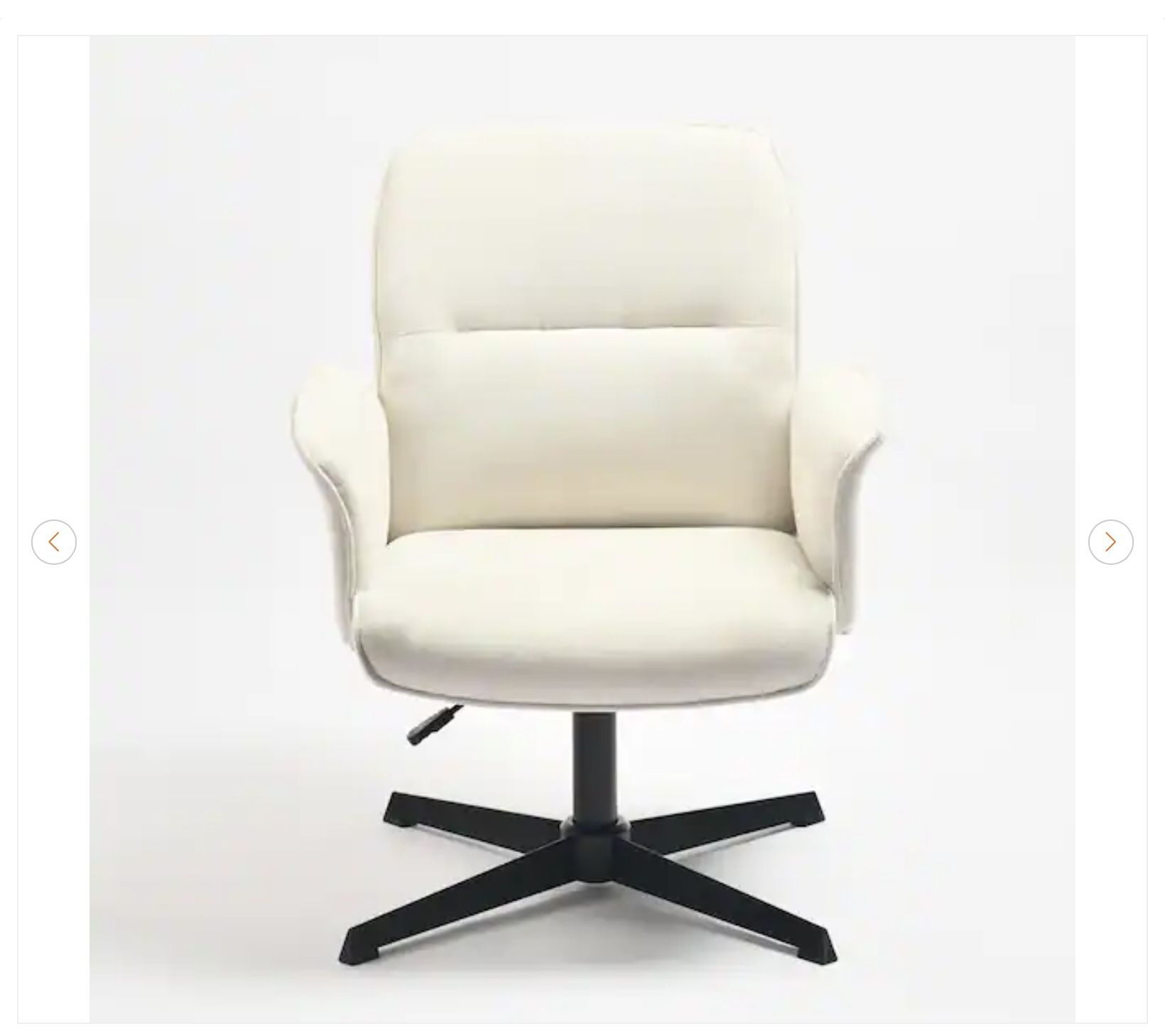 Thomasina Fabric Swivel Office Chair - Beige - photo 4