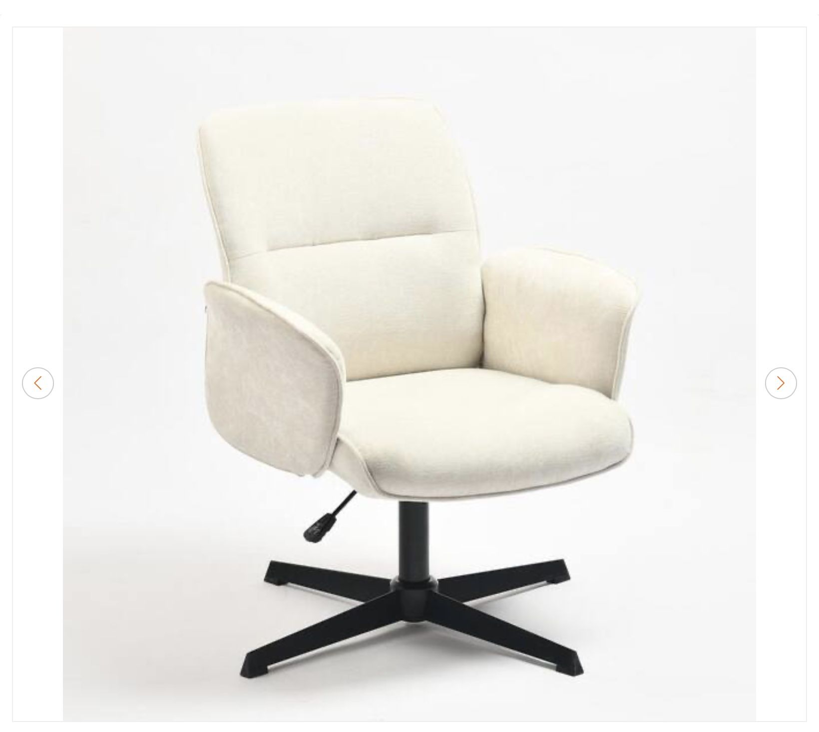 Thomasina Fabric Swivel Office Chair - Beige - photo 5