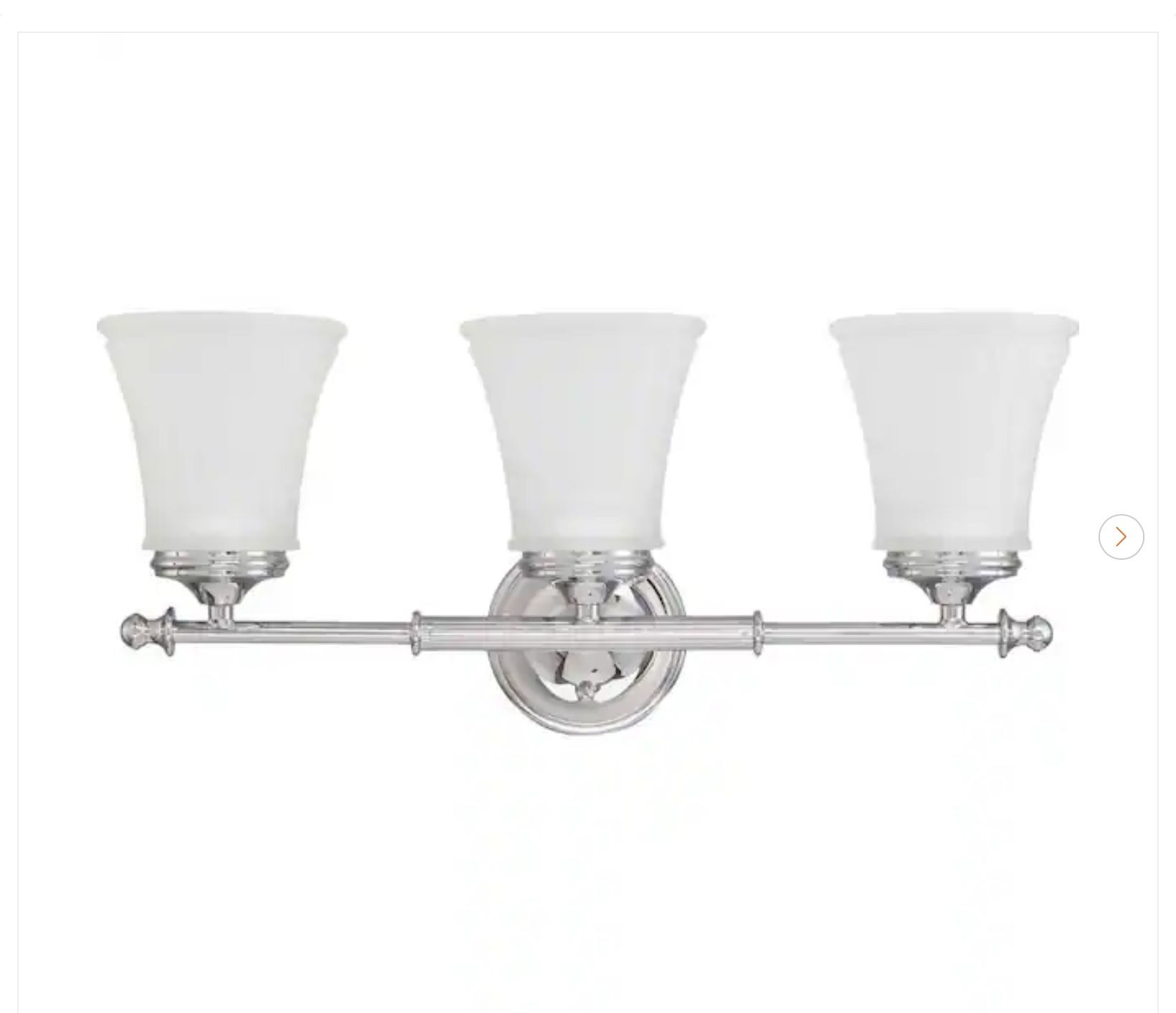 SATCO Teller 21 in. 3-Light Chrome Vanity Light