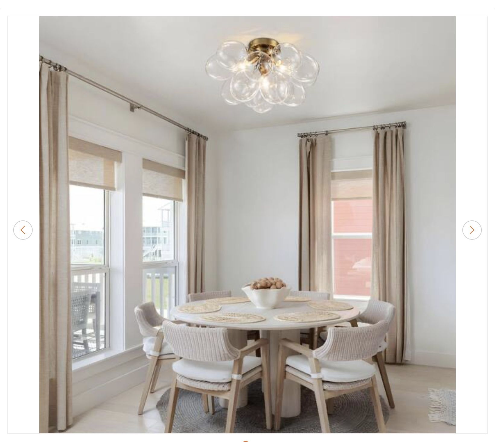 17.7 in. 3-Light Modern Gold Bubble Glass Flush Mount Ceiling Li - photo 4