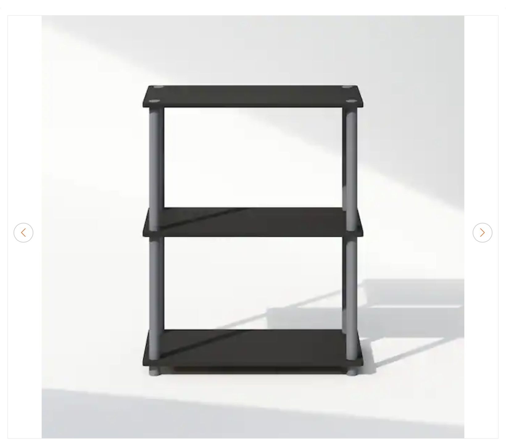 Furinno Turn-N-Tube 3-Shelf Bookcase - Black/Grey