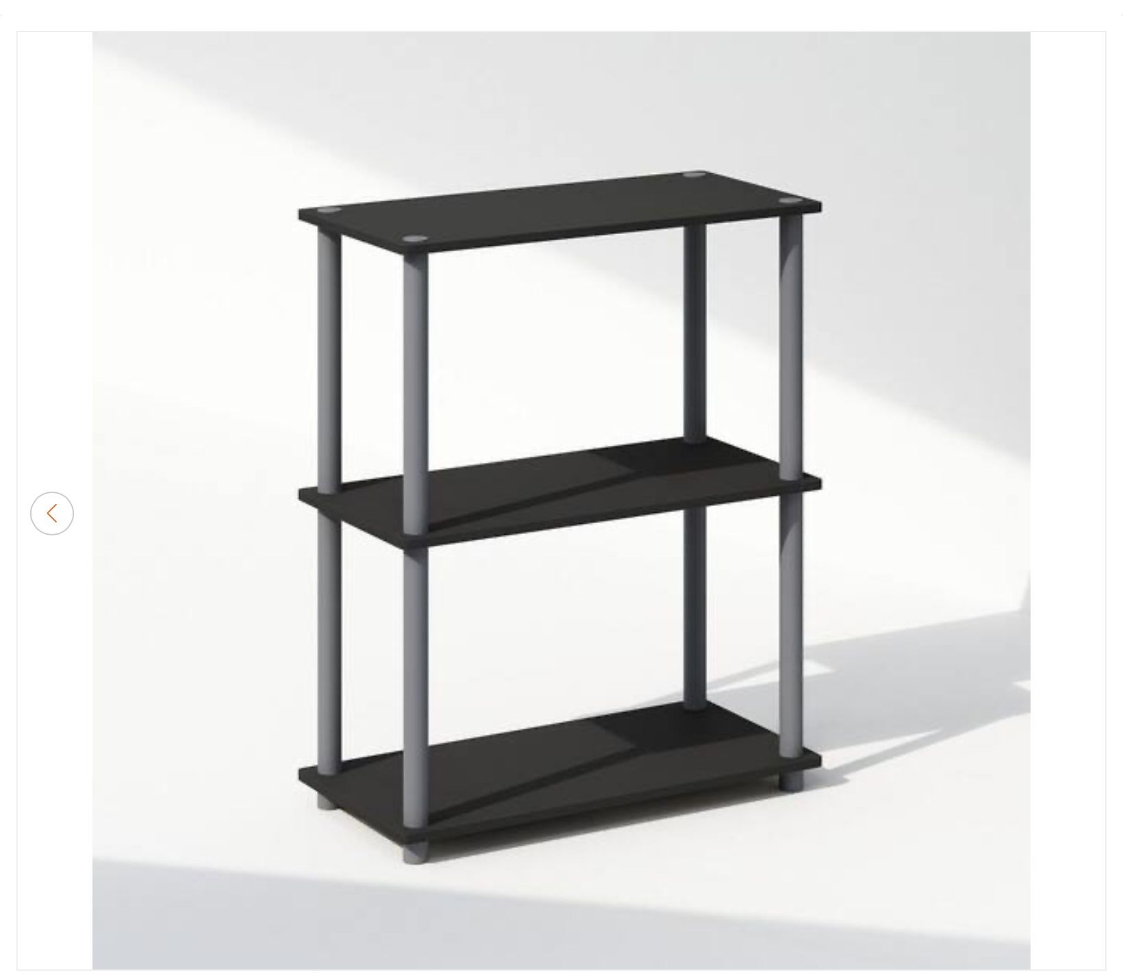Furinno Turn-N-Tube 3-Shelf Bookcase - Black/Grey - photo 4