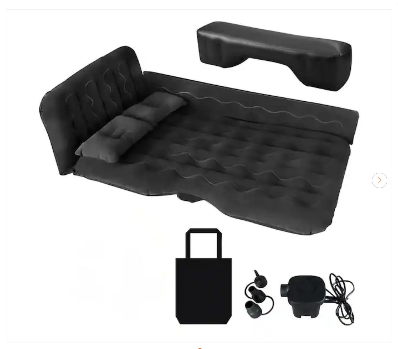 Black Inflatable Car Air Mattress - New