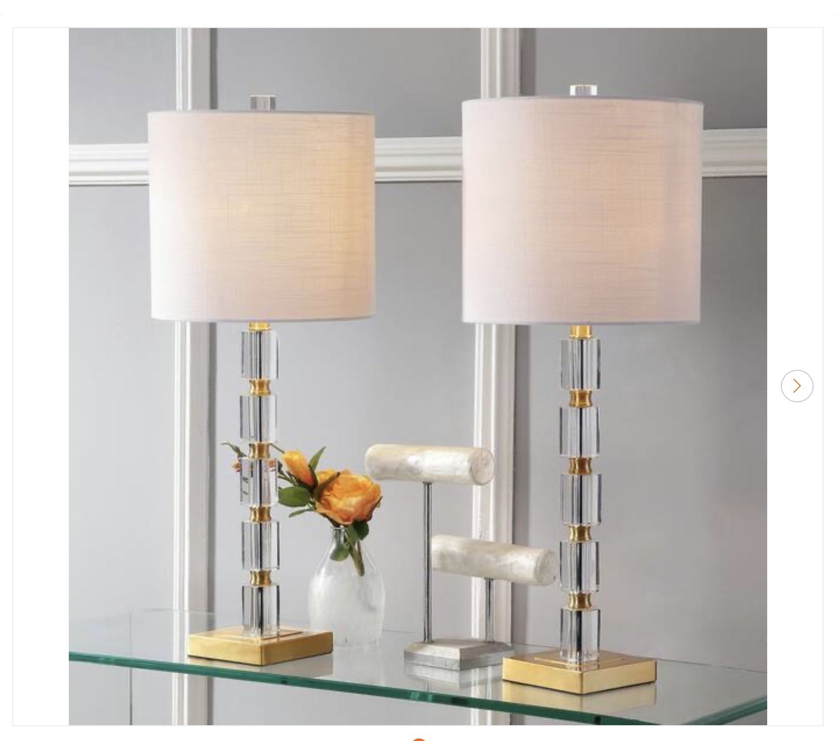 JONATHAN Y Claire Crystal Table Lamp (Set of 2)
