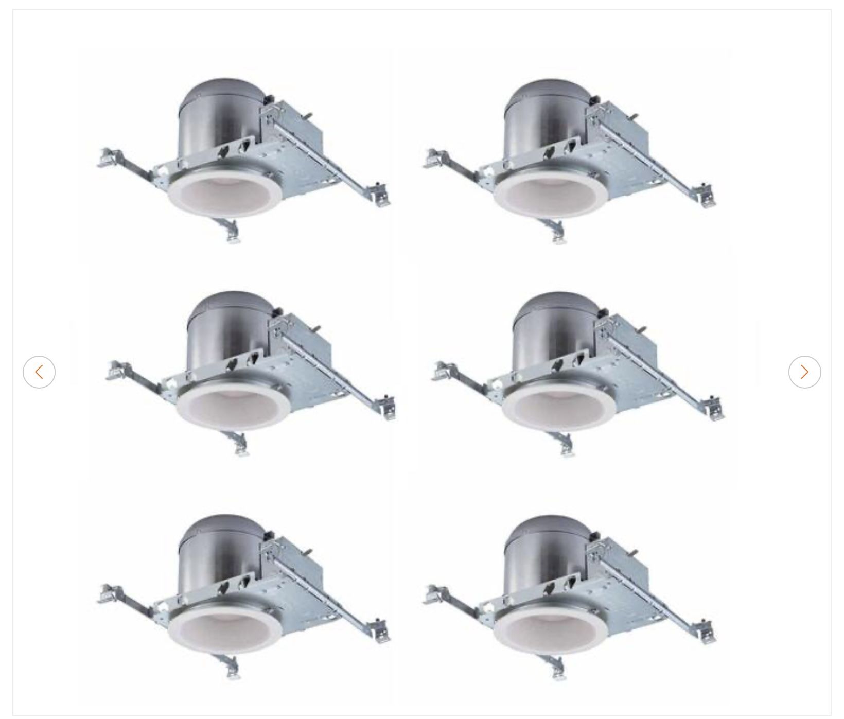 Commercial Electric 6 in. White Recessed Can Lighting Housings (