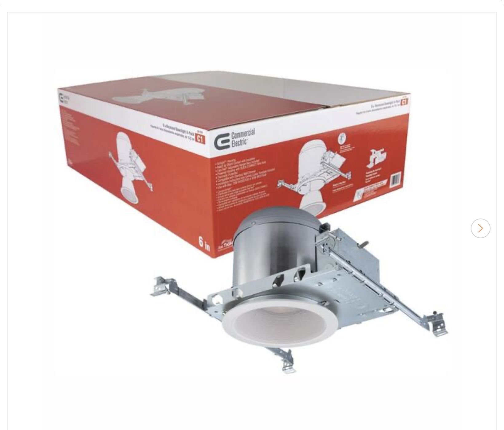 Commercial Electric 6 in. White Recessed Can Lighting Housings ( - photo 2