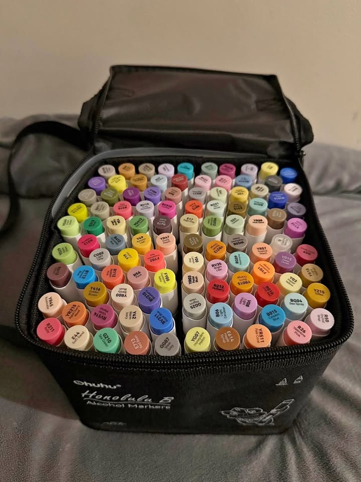 100 Colors Ohuhu Alcohol Markers, Double Tipped Art Set