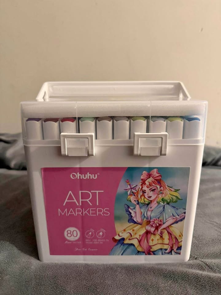 Ohuhu Alcohol Markers, 80 Color Double Tipped Markers