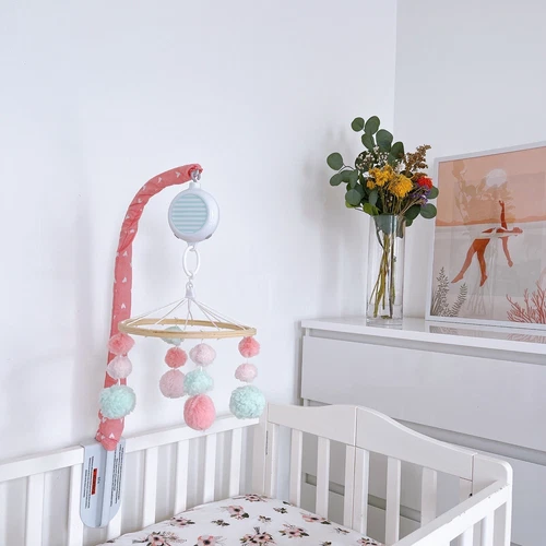 Baby Musical Crib Mobile Pompom Toy - Open Box