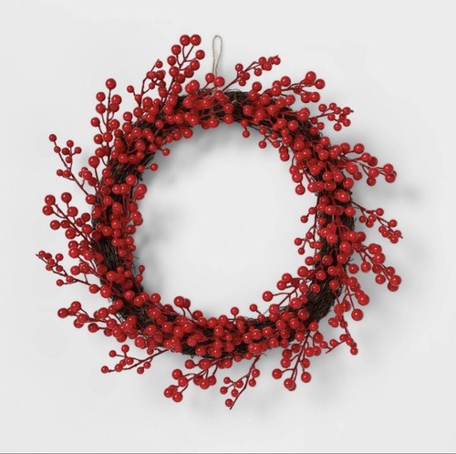 21” Red Berry Artificial Wreath