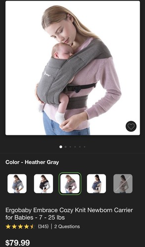 Ergobaby Embrace Carrier - photo 2