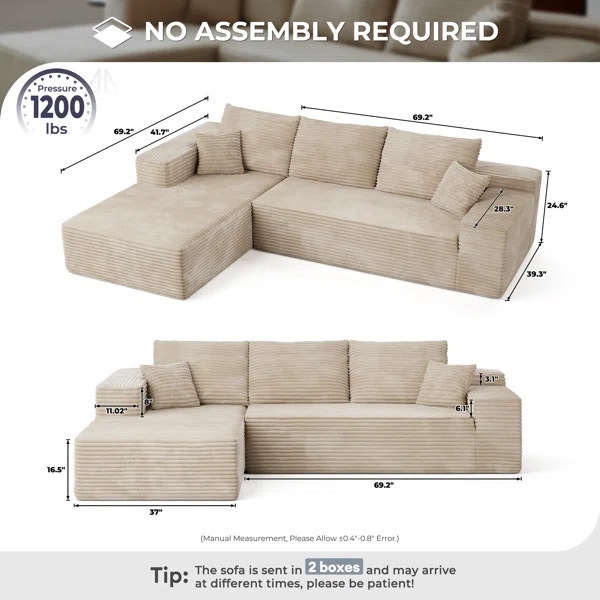Sectional cloud sofa brand new - photo 4
