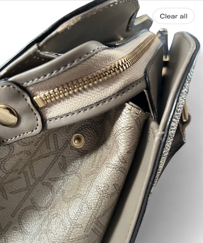 Calvin Klein Tan Satchel with Monogram Design - photo 4