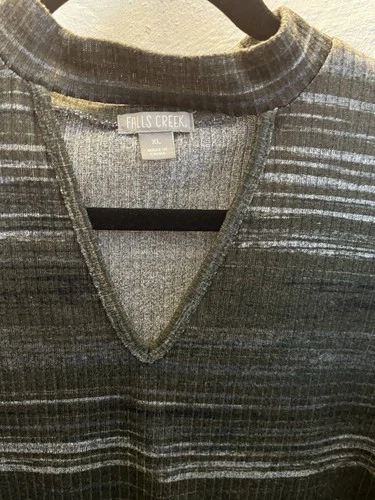 Falls Creek Olive Striped Tunic XL - photo 3