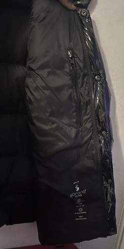 Calvin Klein Shiny Black Puffer Jacket Women's Large - photo 4